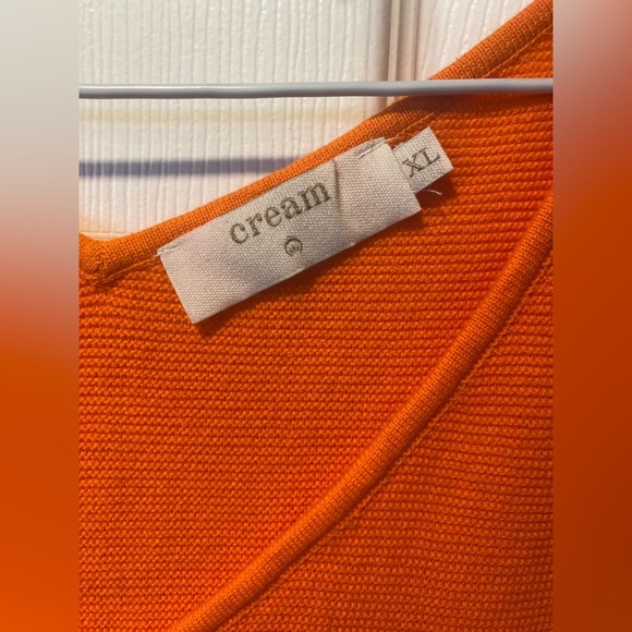 Orange V-Neck Tank Top - Picture 2 of 6